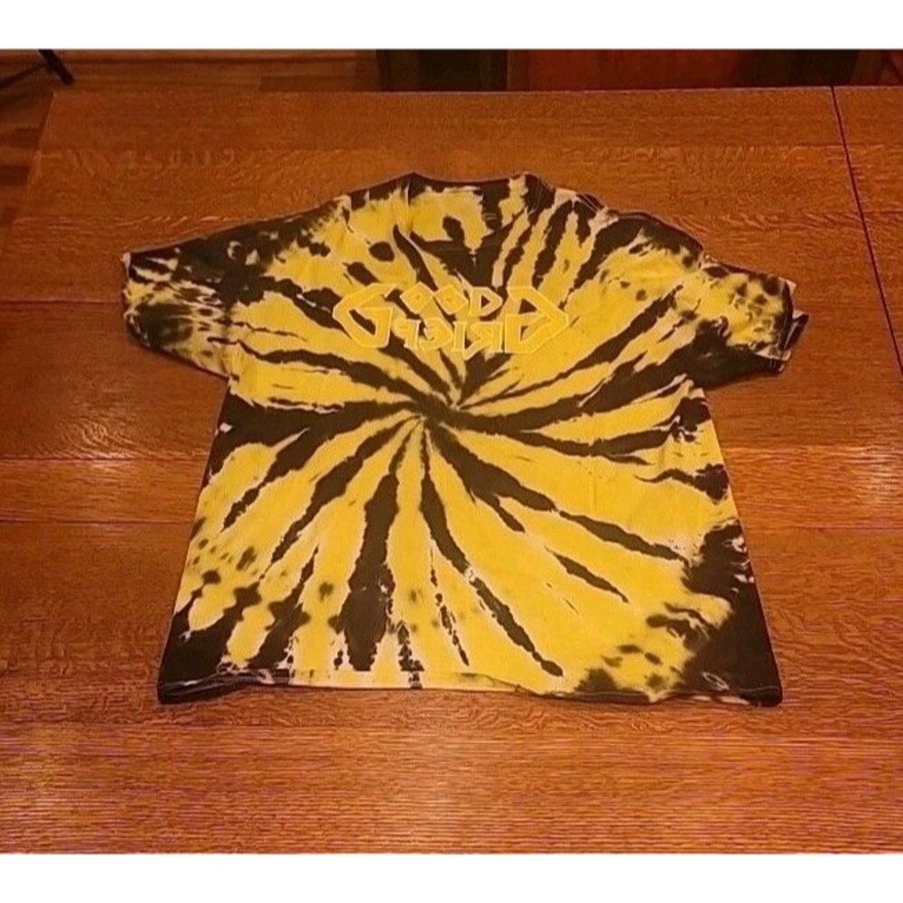 Peanuts Charlie Brown Tie-Dye T-Shirt Yellow Black 2XL 100% Cotton Animation